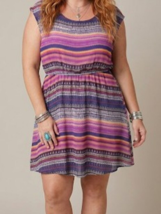 buttons Dresses & Skirts - Vibrant Multicolor Striped Mini Babydoll Dress - Boho Festival Indie Summer
